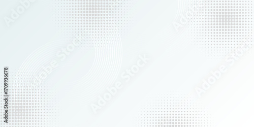White abstract background. Modern circle lines pattern. Futuristic concept. vector eps10