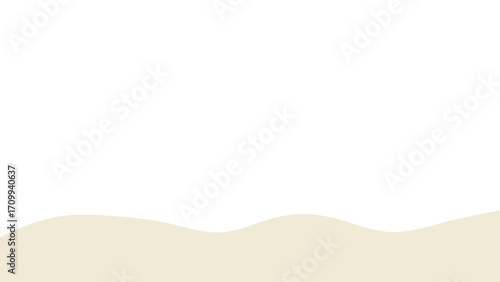 Minimalist background featuring soft, undulating beige waves against a clean white space, ideal for serene design, branding, or product showcase.