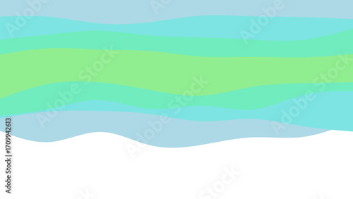 Abstract wavy layers of refreshing blue and green hues creating a clean, modern background. Ideal for web design, presentations, or digital banners.