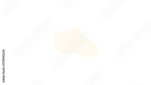 Smooth, light cream abstract fluid shape with soft edges against a white backdrop, ideal for modern graphic design and gentle branding.