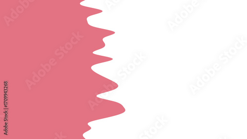 Vibrant pink abstract wavy border on a clean white background, ideal for creative design, branding, or website elements.