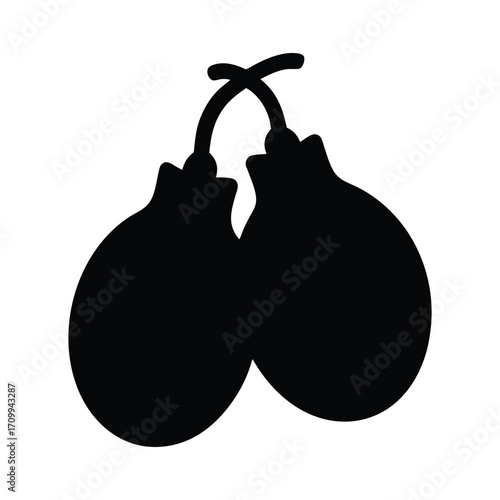 Download castanets vector silhouette clip art illustration for flamenco dance and spanish music culture