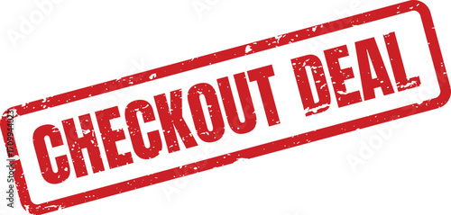 A red Checkout Deal stamp conveys urgency and promotion