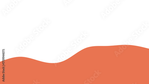 Clean graphic background with a vibrant orange wavy shape on white, suitable for presentations, web design, or minimalist branding. Offers a fresh, modern aesthetic for various projects.