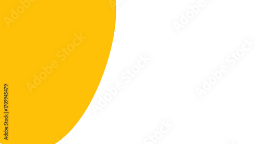 Abstract background with a smooth, curved yellow shape on a clean white space, ideal for modern design, branding, or presentations.