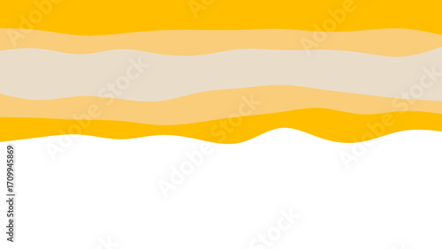 Warm, flowing abstract background with wavy bands of yellow, orange, and beige transitioning to white. Perfect for web design, presentations, or digital art.
