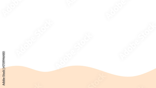Minimalist design featuring a soft, organic peach curve against a clean white background, ideal for serene backdrops or elegant graphic layouts.