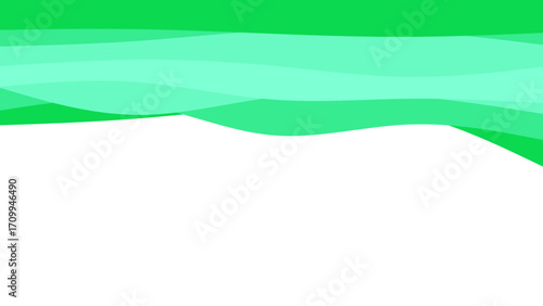 Dynamic abstract green and teal wavy background with smooth transitions, offering copy space. Perfect for eco-friendly design, clean energy, or natural product branding.