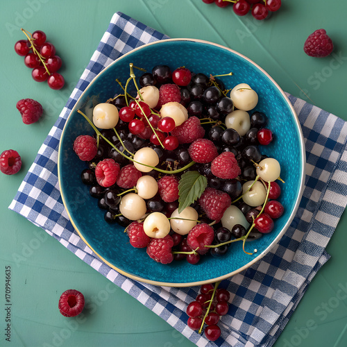 red and black currant berries