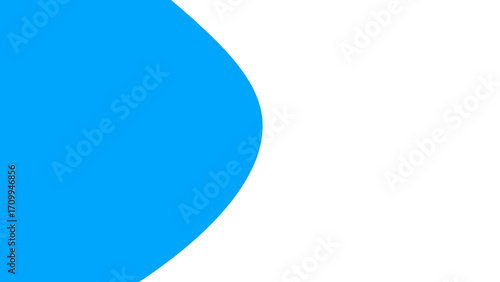 Clean, minimalist design featuring a vibrant blue curved shape against a crisp white background. Ideal for business presentations, technology, or modern branding.
