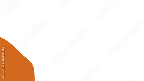 Abstract minimalist background featuring a curved orange shape on a clean white backdrop, ideal for modern design, branding, or digital templates.