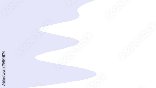 Abstract background featuring a clean, wavy periwinkle and white color block design, perfect for modern graphic elements or presentation templates.