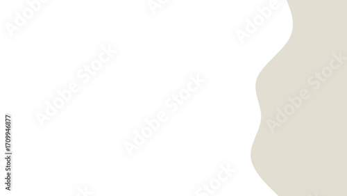 Minimalist abstract background with a smooth, curving beige shape on white. Ideal for product displays, text, or modern graphic design projects.