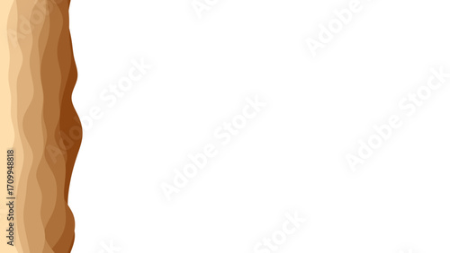 Abstract wavy layers of brown and tan colors on a clean white background, creating a versatile graphic resource for design projects.