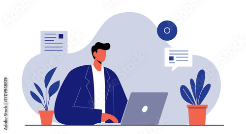 Woman working remotely on a laptop from a serene balcony with plants, symbolizing freelance freedom and modern lifestyle productivity.