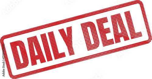 A red Daily Deal stamp features a dotted pattern and angled design