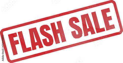 A red and white dotted Flash Sale stamp announces a limitedtime offer