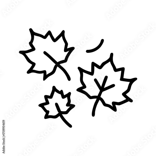 Autumn leaves falling vector illustration for fall season nature foliage and thanksgiving day graphic design