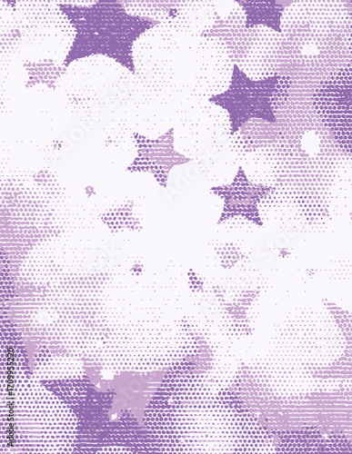 Motif vectoriel sans couture de étoiles dégradées lilas
