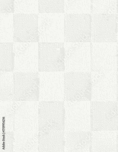 Motif géométrique sans couture blanc sur blanc, style vectoriel, texture damier