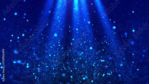 Magical Christmas Nativity Scene - Blue Star of Bethlehem Light Animation 4K Video Loop