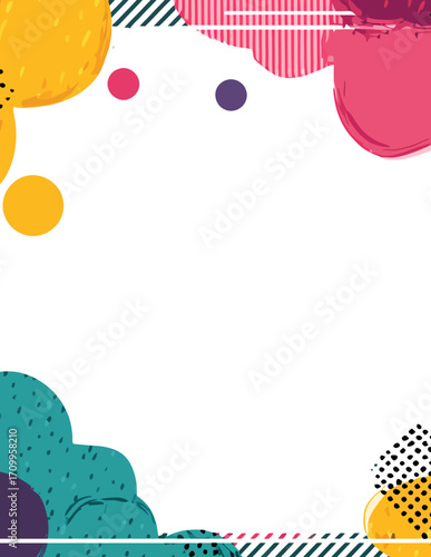 Cadre vectoriel vibrant et ludique, style simple
