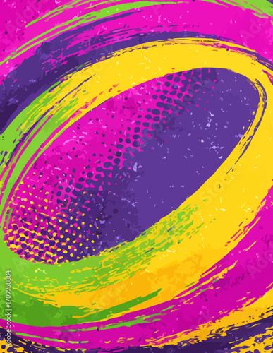 Abstrait vectoriel dynamique, tourbillon vibrant, couleurs vives