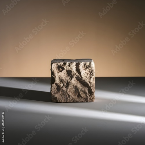 Stone Cube Product Display Mockup
