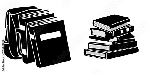 Textbooks and books serve as tools for reading and acquiring knowledge, while also being paper-based conveyors of text that may feature modern illustrations