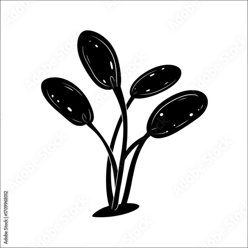 Flat style modern illustration logo icon clipart of a seed that is sprouting
