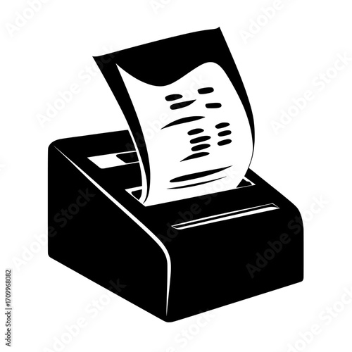 A transparent background serves as the setting for a modern illustration that includes a realistic set of shop receipts, a supermarket shopping check with itemized prices and total cost, and cash
