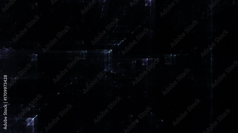 Transparente Datenblöcke im digitalen Netzwerk – dynamische Struktur für Wissenschaft, IT, Forschung & digitale Kommunikation in Bewegung, Technologie, Daten, Wissenschaft, schwarz, blau