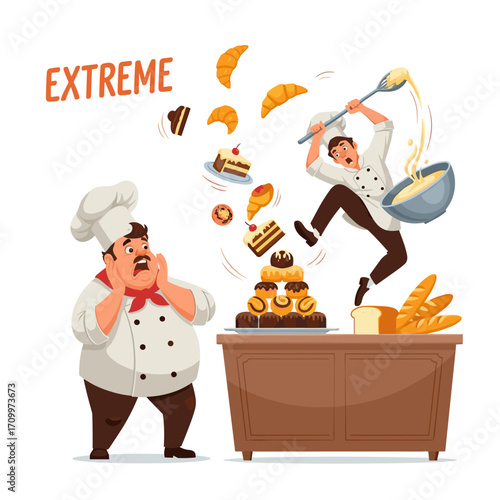 Chefs causing extreme baking chaos