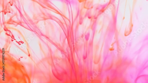 Vibrant Abstract Ink in Water: Dynamic Colors and Fluid Motion Video