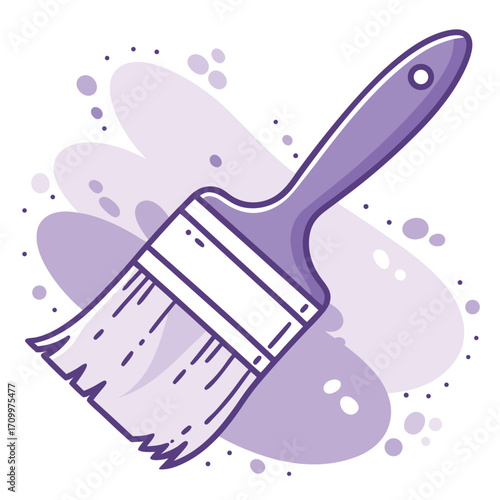 A baby holding a cartoon paint brush with a heart design on a card