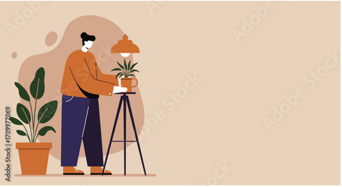 Relaxed senior man works remotely on laptop in a hammock amidst tropical foliage, embracing digital lifestyle and online communication.