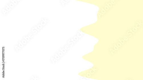 Soft, wavy abstract background with a gentle curve separating pale yellow and pure white. Ideal for minimalist designs, serene visuals, or text overlay.