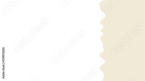 Clean graphic background with a creamy beige wavy border on the right, offering ample white space for text or product display. Ideal for design, branding, or website visuals.