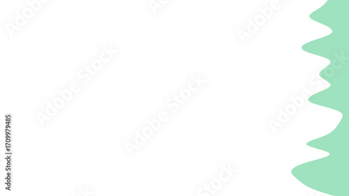 Clean white background with a dynamic, wavy light green border, ideal for minimalist designs, presentations, and fresh graphic elements.