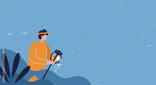 Freelance woman focused on digital tasks, utilizing laptop and phone for work or study. Ideal for business, remote work, or technology concepts.