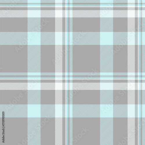 India plaid texture tartan, repeatable patterns seamless check background. Retro pattern textile fabric vector in dark gray and light colors.