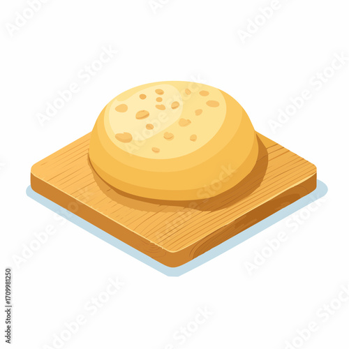 Warm fluffy bread rests on rustic wooden cutting board, perfect for culinary creation and baking inspiration