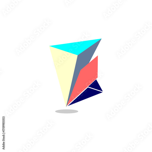 Free Download Abstract Geometric Shape with Vibrant Colors - GFXLoad