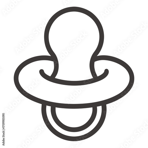 Pacifier Icon for Babies Vector