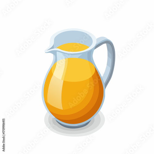 Refreshing orange juice pitcher ready for a summer party or breakfast serving