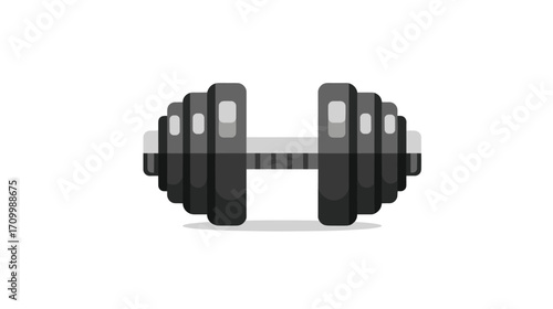 Vector illustration of a gym dumbbell isolated on a white background