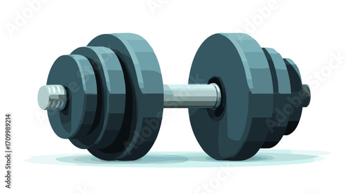 Vector illustration of a gym dumbbell isolated on a white background