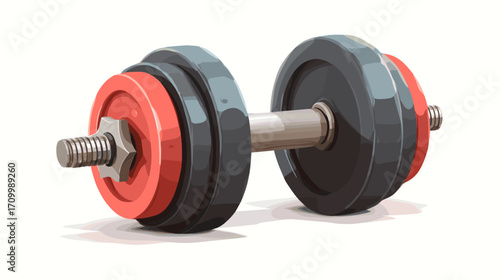 Vector illustration of a gym dumbbell isolated on a white background