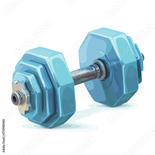 Vector illustration of a gym dumbbell isolated on a white background