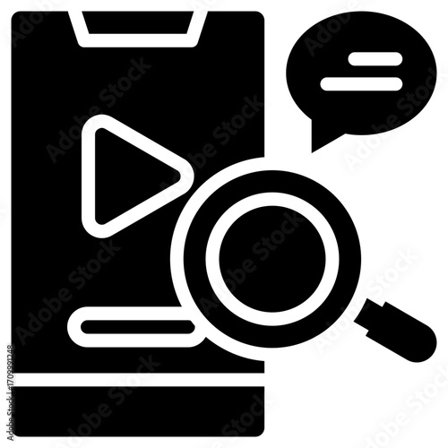 Content analysis icon for content marketing, business, website, application, printing, document, poster design, etc
